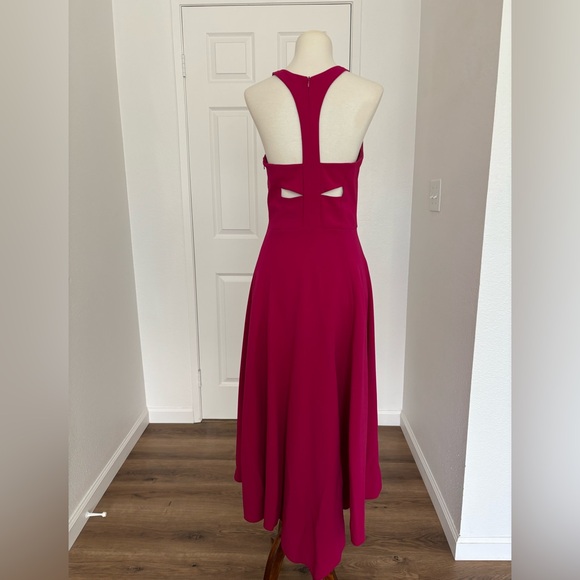 NWT Karen Millen Magenta Fluid Midi Dress UK Size 10 US Size 6 - Picture 8 of 16